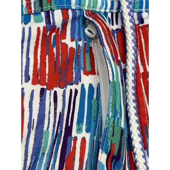 Johnnie-O Swim Trunks XL Amelia Laguna Blue Red Board Shorts Drawstring Beach - Picture 7 of 11